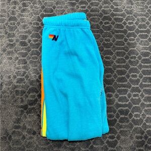 teal aviator nation sweatpants